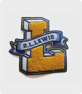 Custom chenille name patch